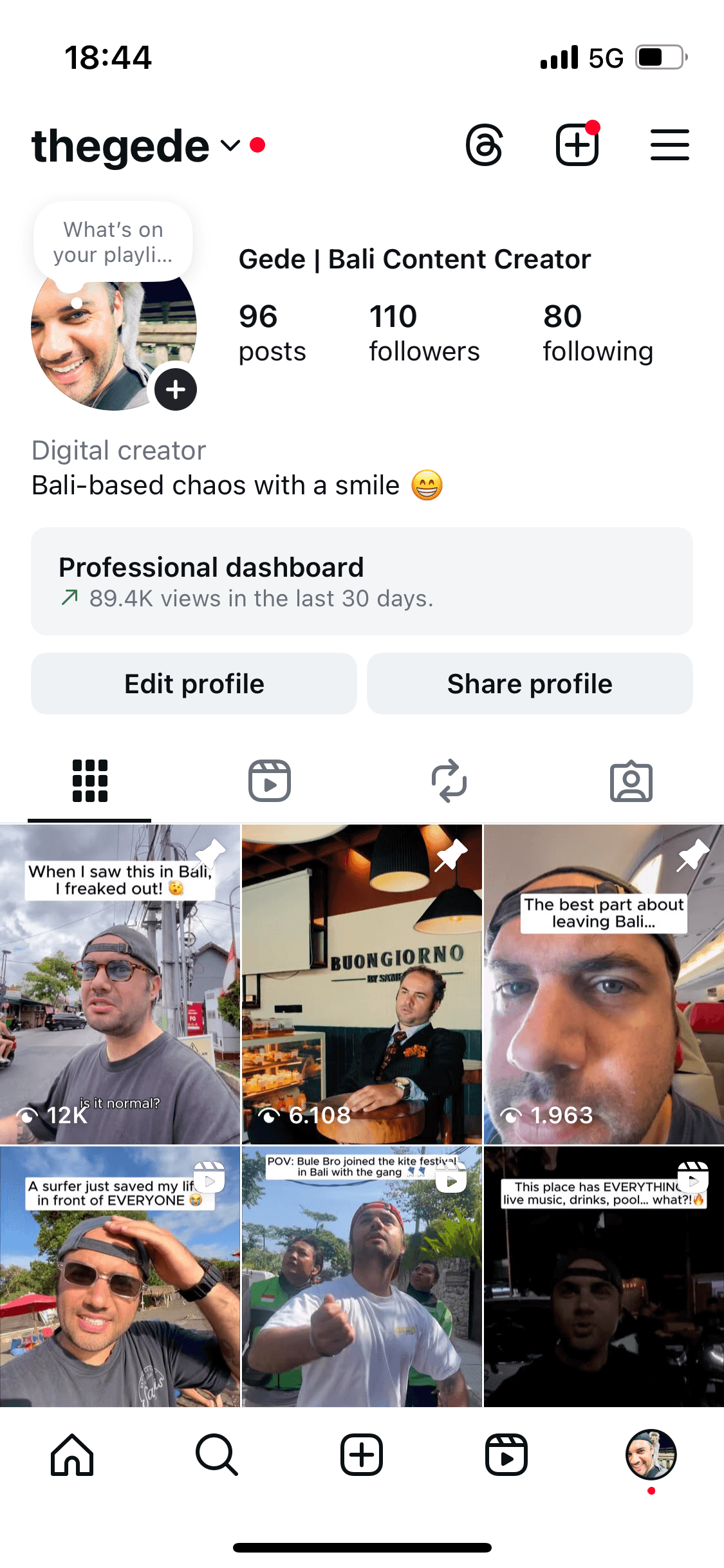 Instagram Profile - @thegede